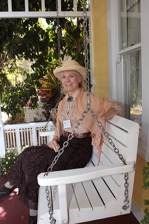 Porch swing.  Victorian cottage.  2009 Martinez Home Tour.